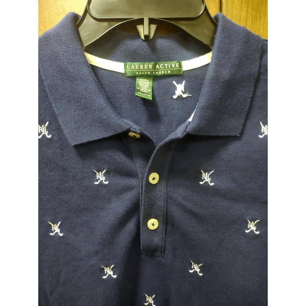 Lauren Active Ralph Lauren Polo Shirt Golf Logo Navy Blue‎ Casual Top Small